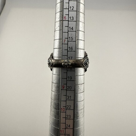 Barbara Bixby Ring Sterling Silver 18K Amethyst Topaz Sz 8 Floral Cabochon 925 - Picture 11 of 12